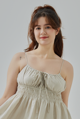 Annabella Smocked Tie-Strap Dress