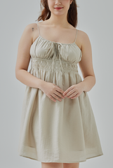 Annabella Smocked Tie-Strap Dress