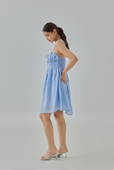 Annabella Smocked Tie-Strap Dress