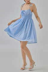 Annabella Smocked Tie-Strap Dress