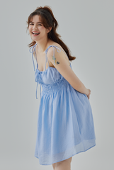 Annabella Smocked Tie-Strap Dress