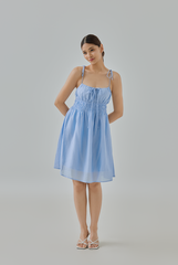 Annabella Smocked Tie-Strap Dress