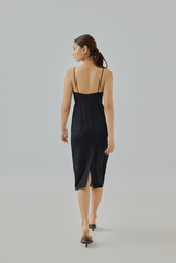 Techna Textured Bodice Midi Bodycon Dress