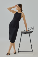 Techna Textured Bodice Midi Bodycon Dress