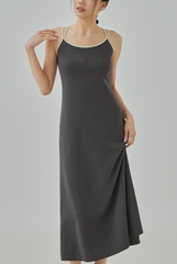 Amelia Contrasting Straps Slip Dress