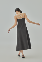 Amelia Contrasting Straps Slip Dress