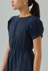 Alsia Button Sleeve Midi Dress