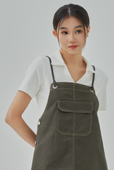 Adna Denim Pinafore Dress