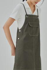 Adna Denim Pinafore Dress