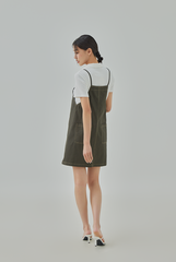 Adna Denim Pinafore Dress