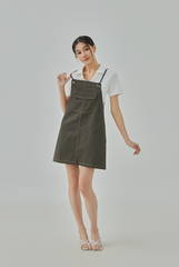 Adna Denim Pinafore Dress
