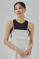 Adna Denim Pinafore Dress