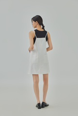 Adna Denim Pinafore Dress