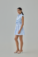 Darnia Embroidered Collared Mini Dress