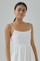 Millie Embroidery Bodice Midi Dress