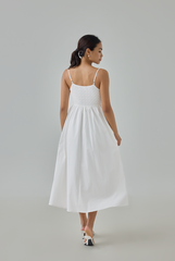 Millie Embroidery Bodice Midi Dress