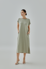 Joplin Striped Drop Shoulder Midi Dress