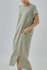 Joplin Striped Drop Shoulder Midi Dress