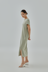 Joplin Striped Drop Shoulder Midi Dress