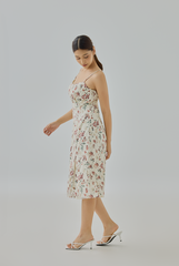 Elodie Padded Floral Midi Dress