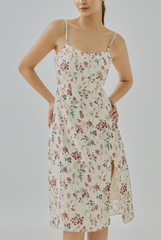 Elodie Padded Floral Midi Dress