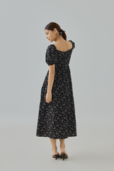 Sophia Floral Puff Sleeve Midi Dress