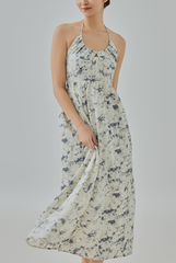 Deirdre Watercolor Halter Maxi Dress