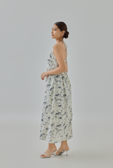 Deirdre Watercolor Halter Maxi Dress