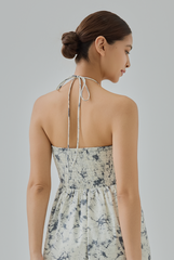 Deirdre Watercolor Halter Maxi Dress