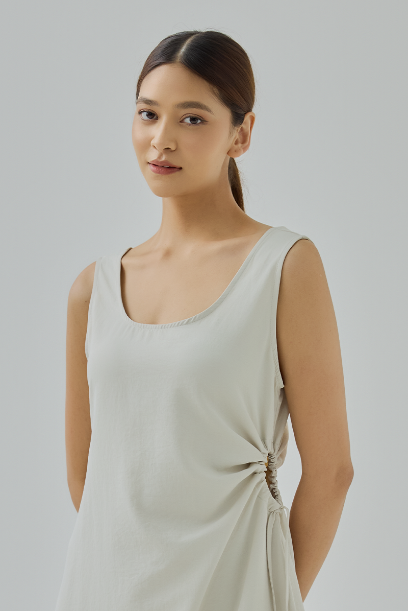 Elena Side-Tie Maxi Dress