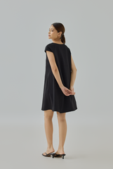Jean Front Zipper A-Line Mini Dress