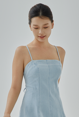 Juniper Self-Tie Denim Dress
