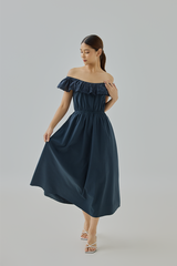Lynda Ruffle Midi Dress