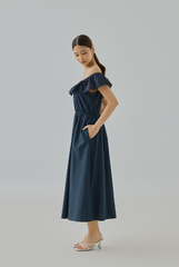 Lynda Ruffle Midi Dress