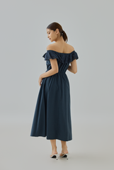 Lynda Ruffle Midi Dress