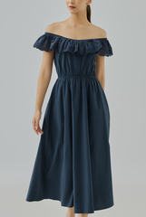 Lynda Ruffle Midi Dress