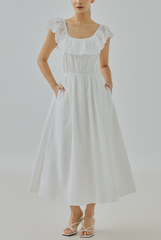 Lynda Ruffle Midi Dress