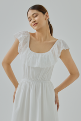 Lynda Ruffle Midi Dress