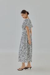Dina Floral Printed Smocked Dress