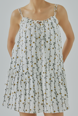 Sunny Floral Mini Tiered Dress