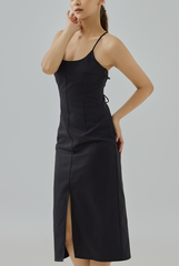 Mannie Criss-Cross Bodycon Midi Dress