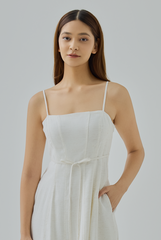 Fern Padded Paneled Midi Dress