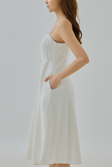 Fern Padded Paneled Midi Dress