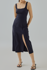 Chiara Square Neck Midi Dress
