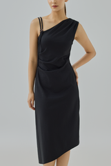 Alysa Asymmetrical Midi Dress