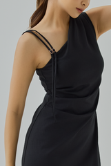 Alysa Asymmetrical Midi Dress