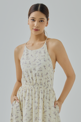 Aila Floral Tie-Back Maxi Dress