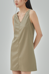 Xena Faux Leather Shift Dress