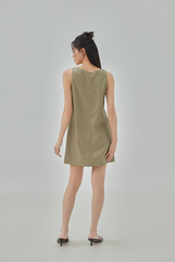 Xena Faux Leather Shift Dress