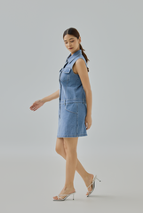 Phoebe Denim Low-Waist Dress